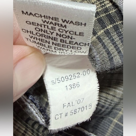 Banana Republic Men’s Slim Fit Pearl Snap Western Y2K 2007 Plaid Shirt Sz Small - Picture 5 of 9